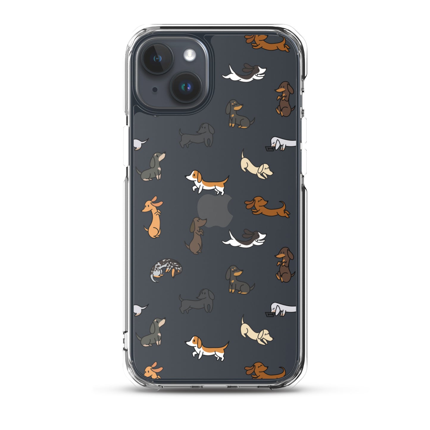 Dachshunds Patterned iPhone Clear Case