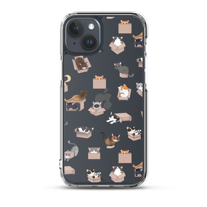 Kitty in a Box iPhone Clear Case