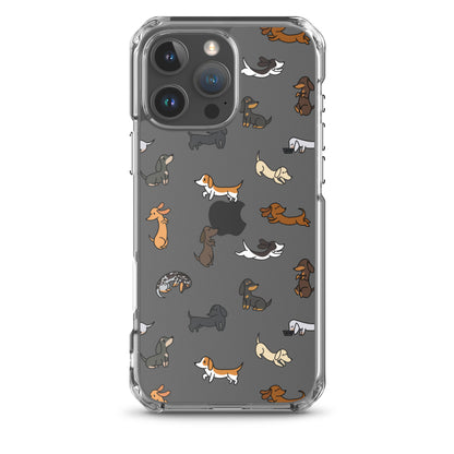 Dachshunds Patterned iPhone Clear Case