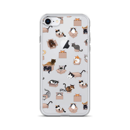 Kitty in a Box iPhone Clear Case