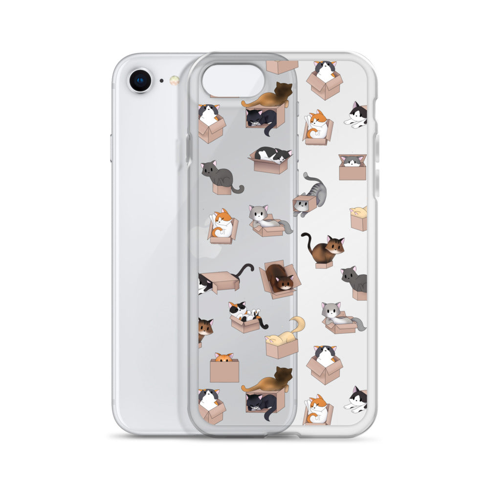 Kitty in a Box iPhone Clear Case