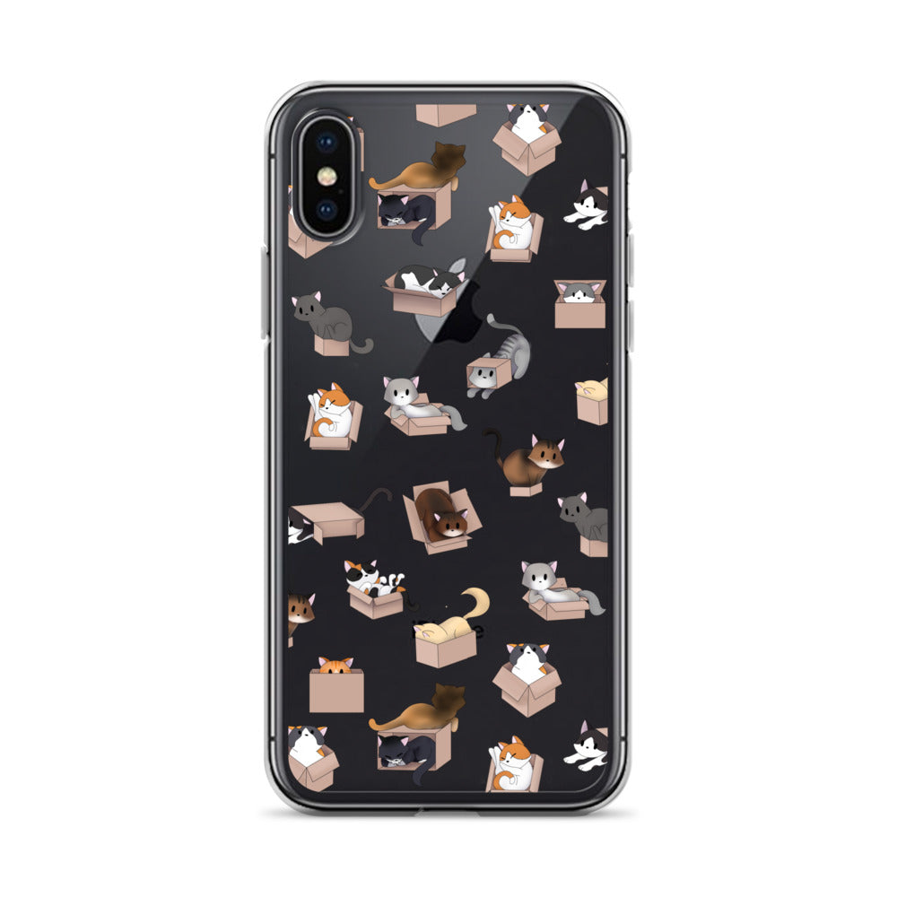 Kitty in a Box iPhone Clear Case