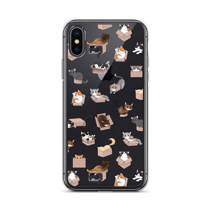 Kitty in a Box iPhone Clear Case