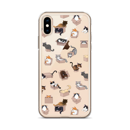 Kitty in a Box iPhone Clear Case