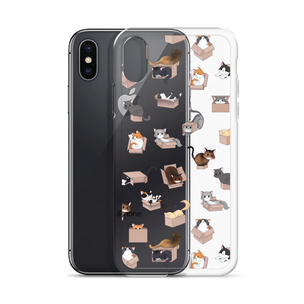 Kitty in a Box iPhone Clear Case