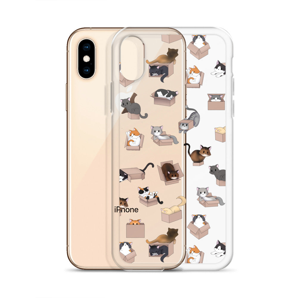 Kitty in a Box iPhone Clear Case