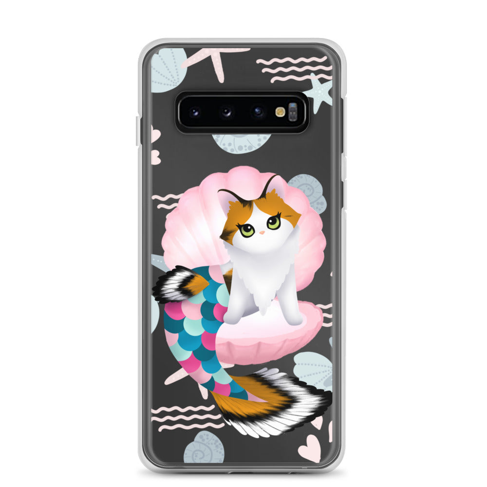 Purrmaid Paisley Clear Samsung Phone Case