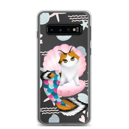 Purrmaid Paisley Clear Samsung Phone Case