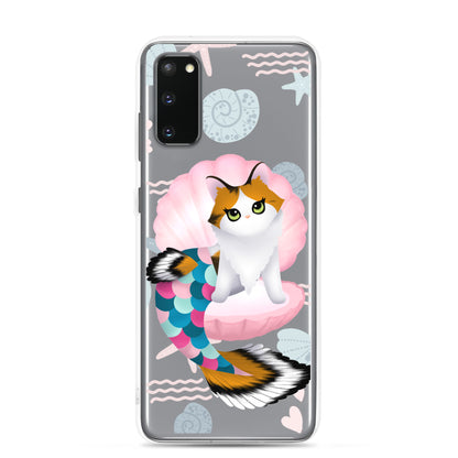 Purrmaid Paisley Clear Samsung Phone Case