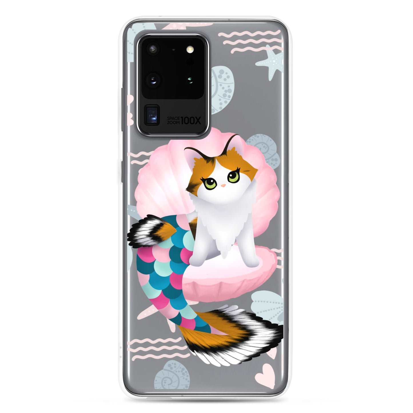 Purrmaid Paisley Clear Samsung Phone Case