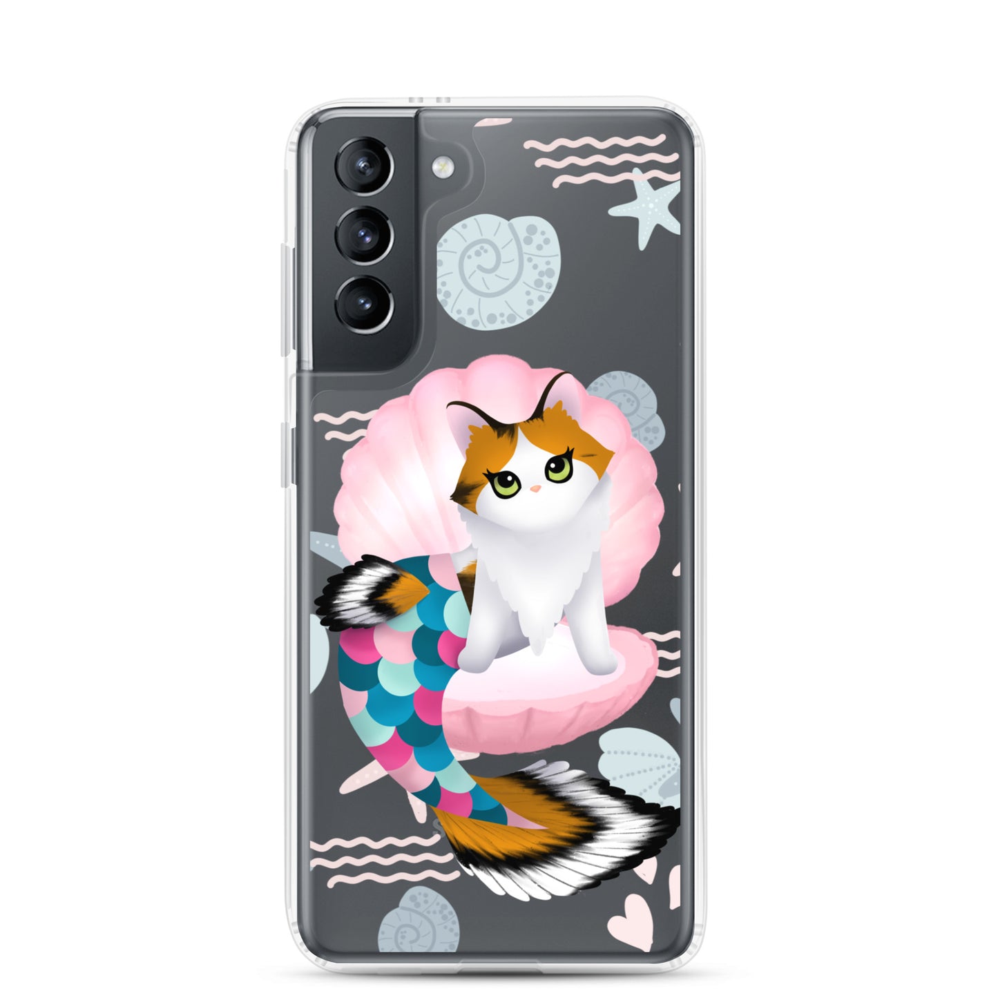 Purrmaid Paisley Clear Samsung Phone Case