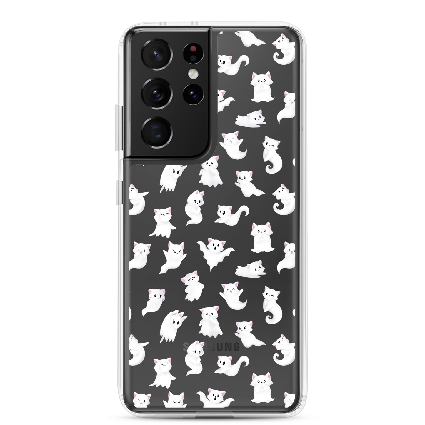 Ghost Kitties Clear Samsung Phone Case