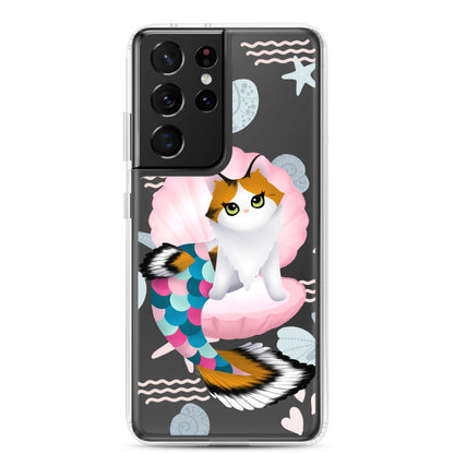 Purrmaid Paisley Clear Samsung Phone Case