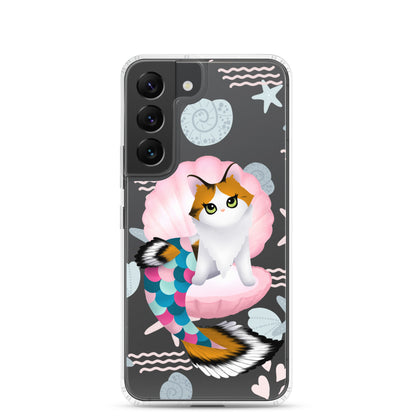 Purrmaid Paisley Clear Samsung Phone Case