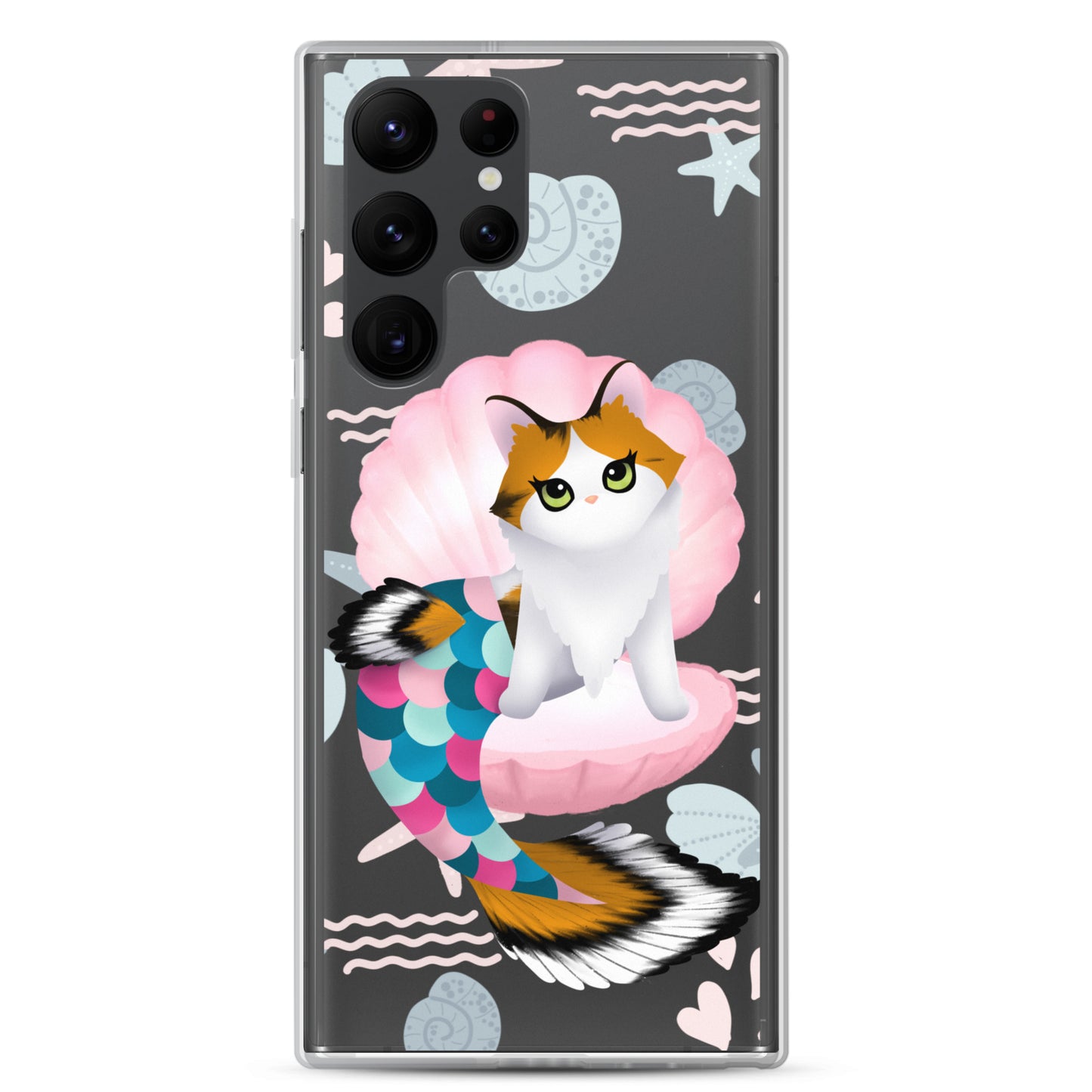 Purrmaid Paisley Clear Samsung Phone Case