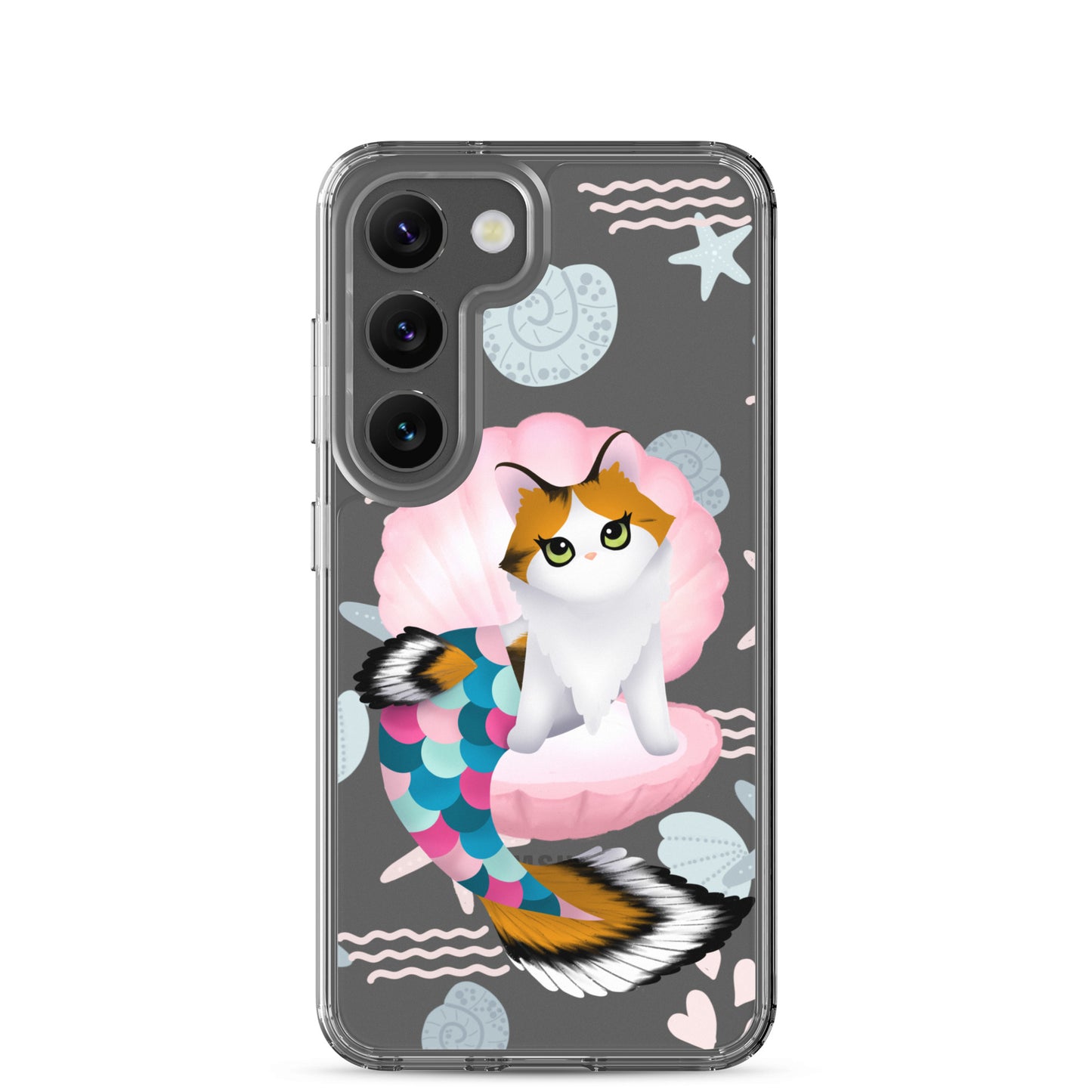 Purrmaid Paisley Clear Samsung Phone Case