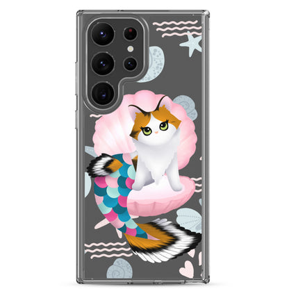 Purrmaid Paisley Clear Samsung Phone Case