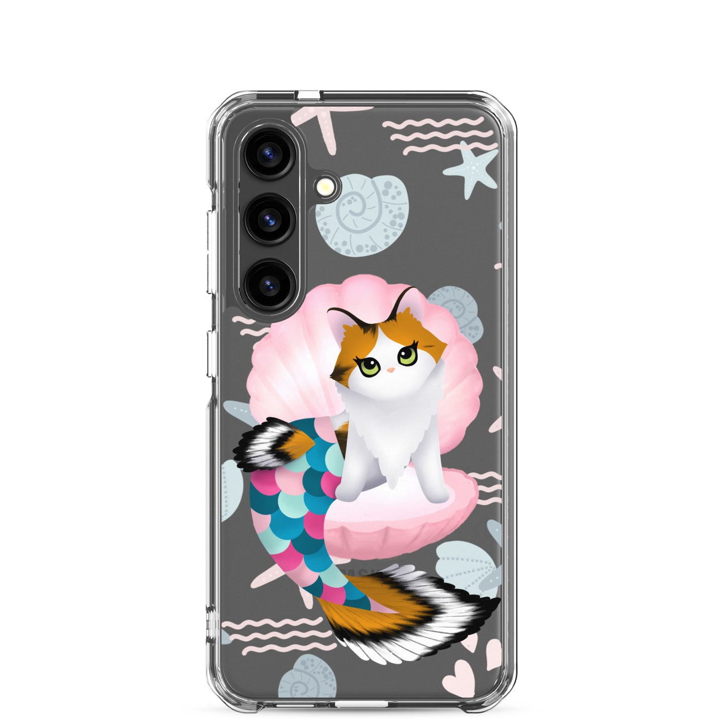 Purrmaid Paisley Clear Samsung Phone Case