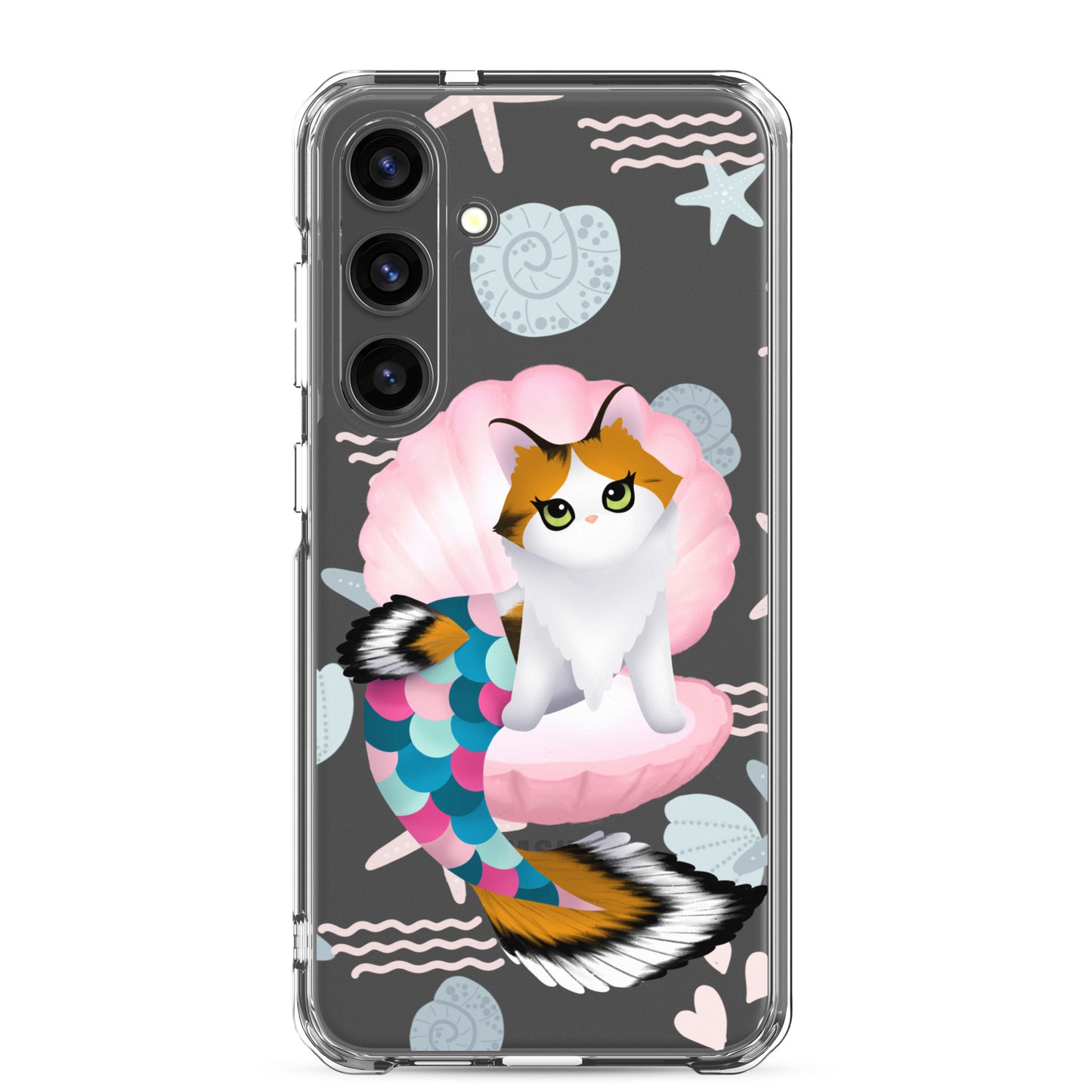 Purrmaid Paisley Clear Samsung Phone Case