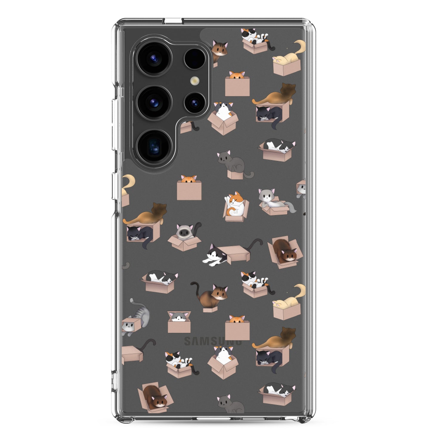 Kitty in a Box Clear Samsung Phone Case