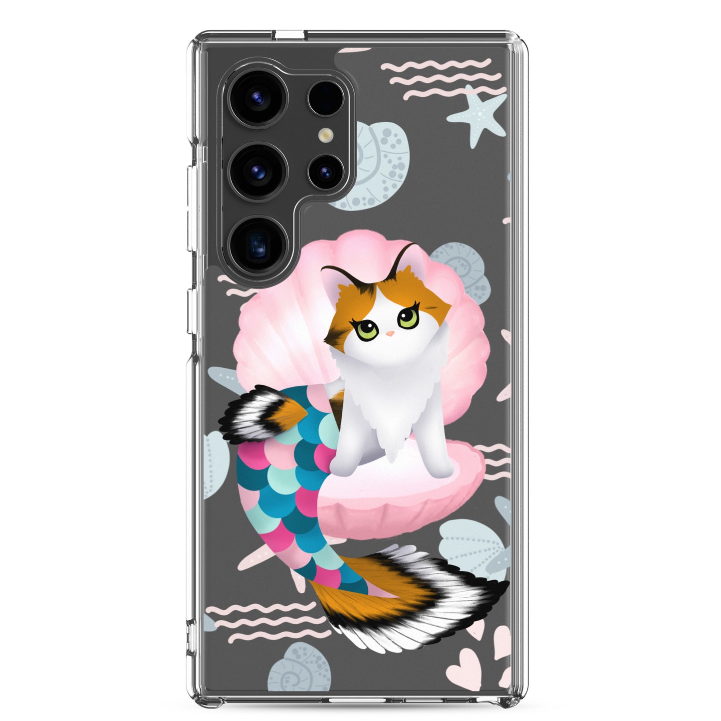 Purrmaid Paisley Clear Samsung Phone Case