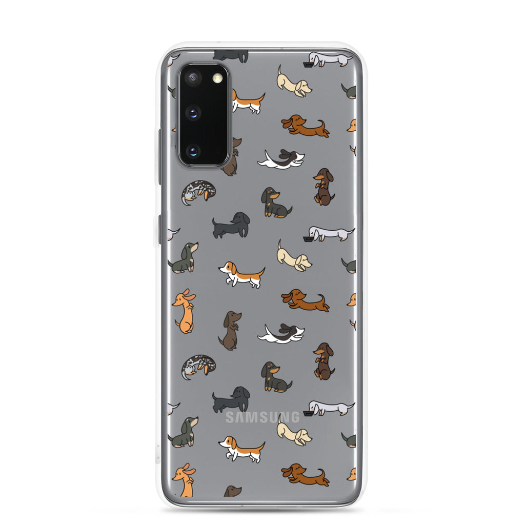 Dachshunds Patterned Clear Samsung Phone Case