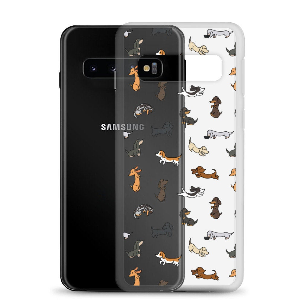 Dachshunds Patterned Clear Samsung Phone Case