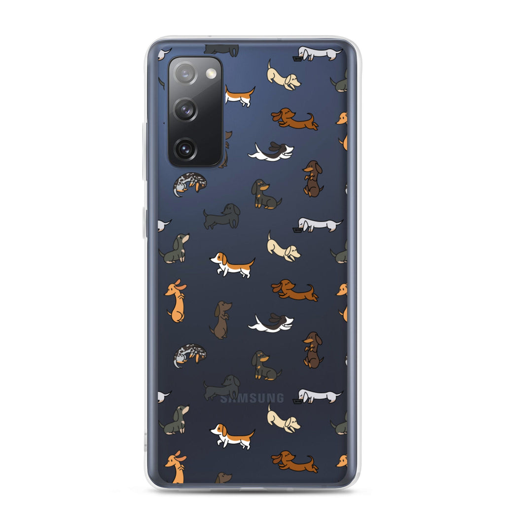 Dachshunds Patterned Clear Samsung Phone Case