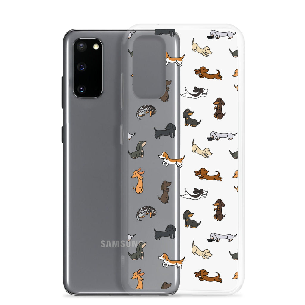 Dachshunds Patterned Clear Samsung Phone Case