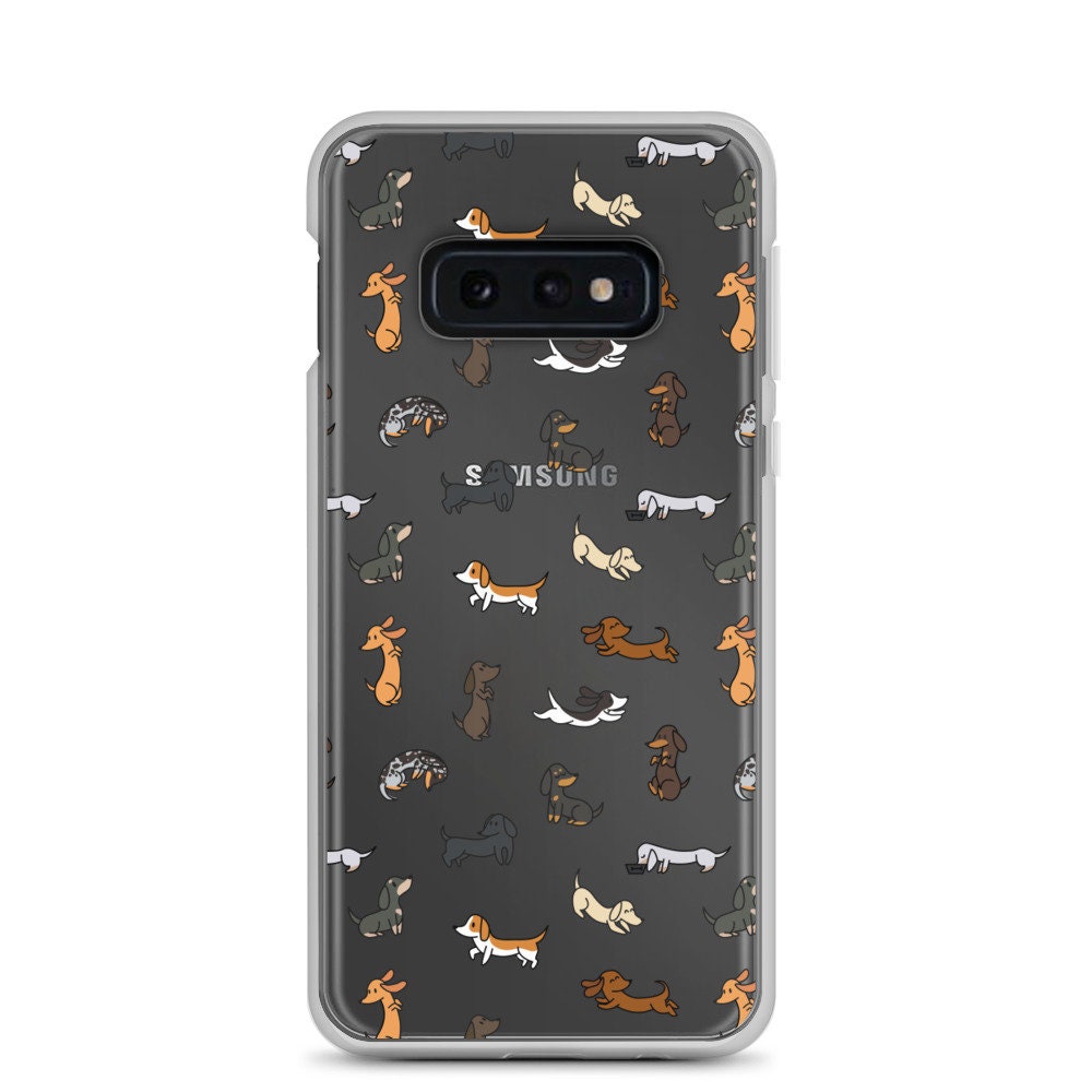 Dachshunds Patterned Clear Samsung Phone Case