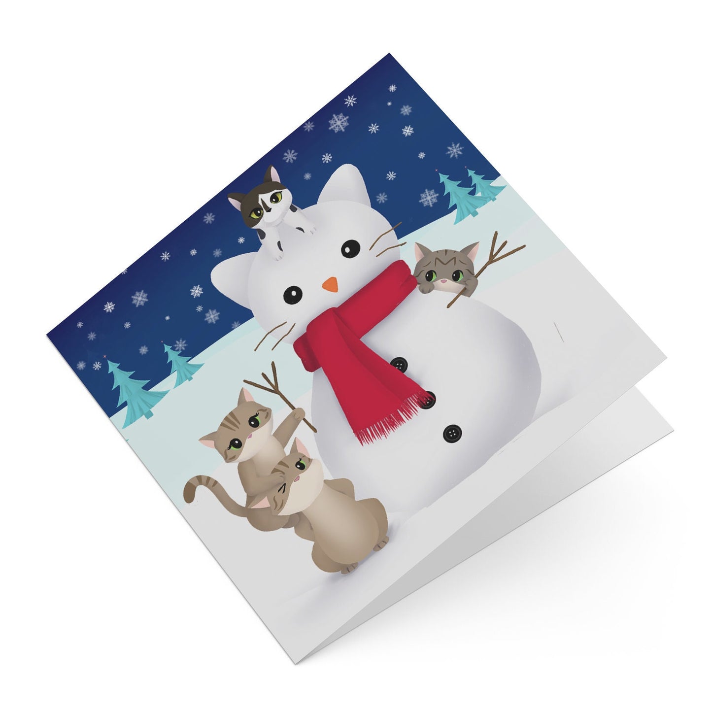 Christmas Greeting Card - Snowkitty