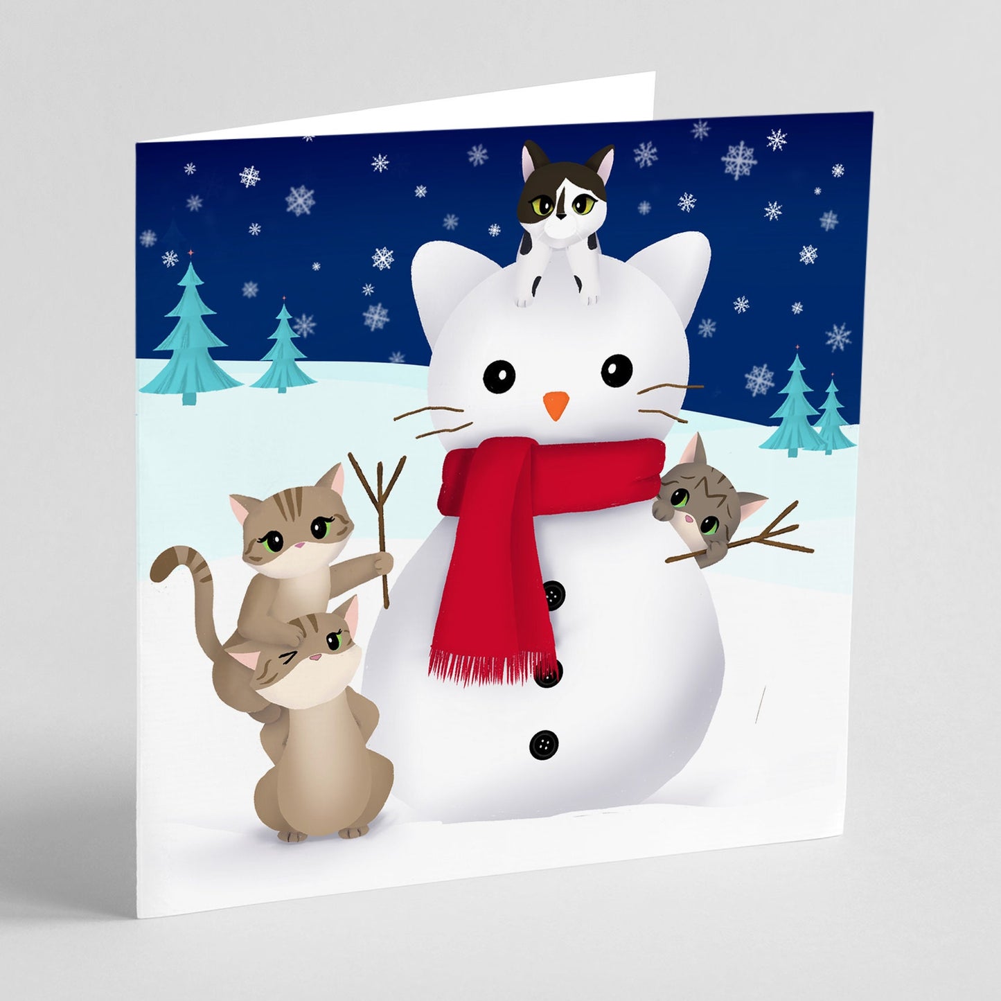 Christmas Greeting Card - Snowkitty