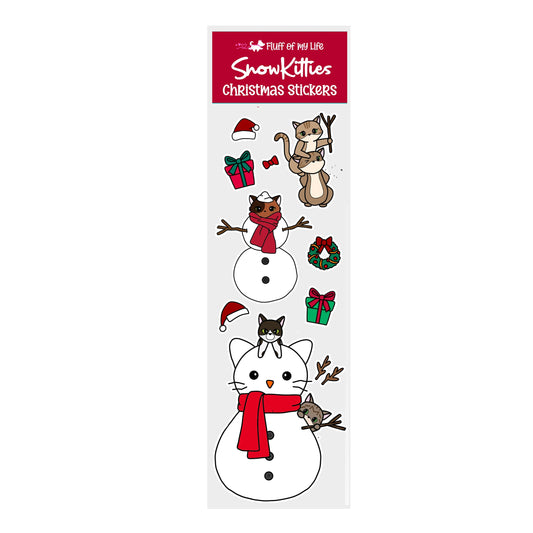 Sticker Sheet - Christmas Snow Kitties