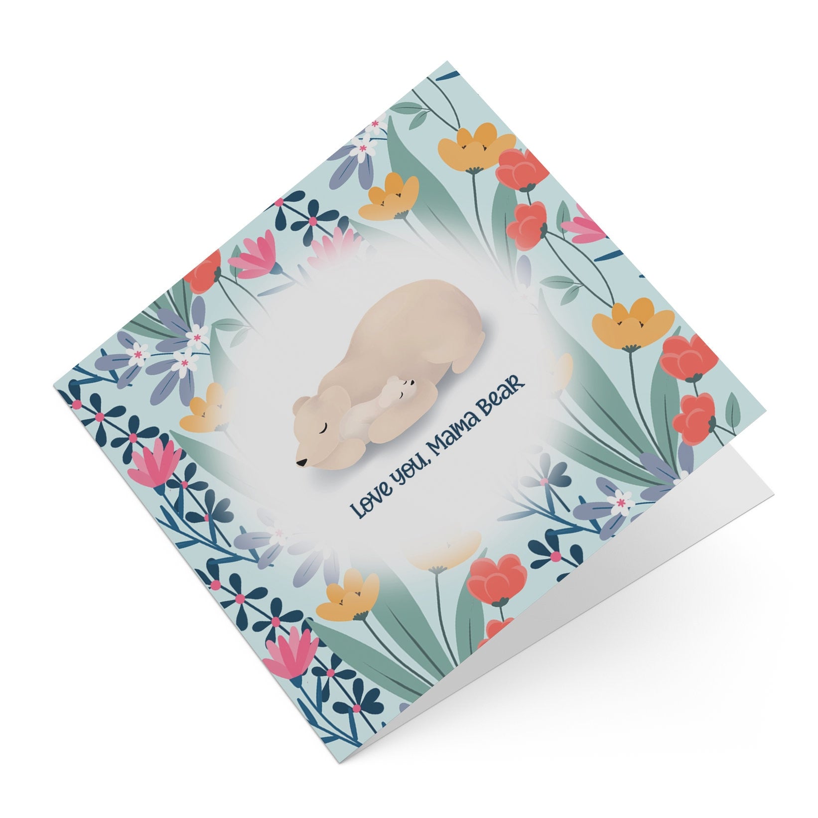 Love You Mama Bear, Sleeping - Mother's Day Greeting Card