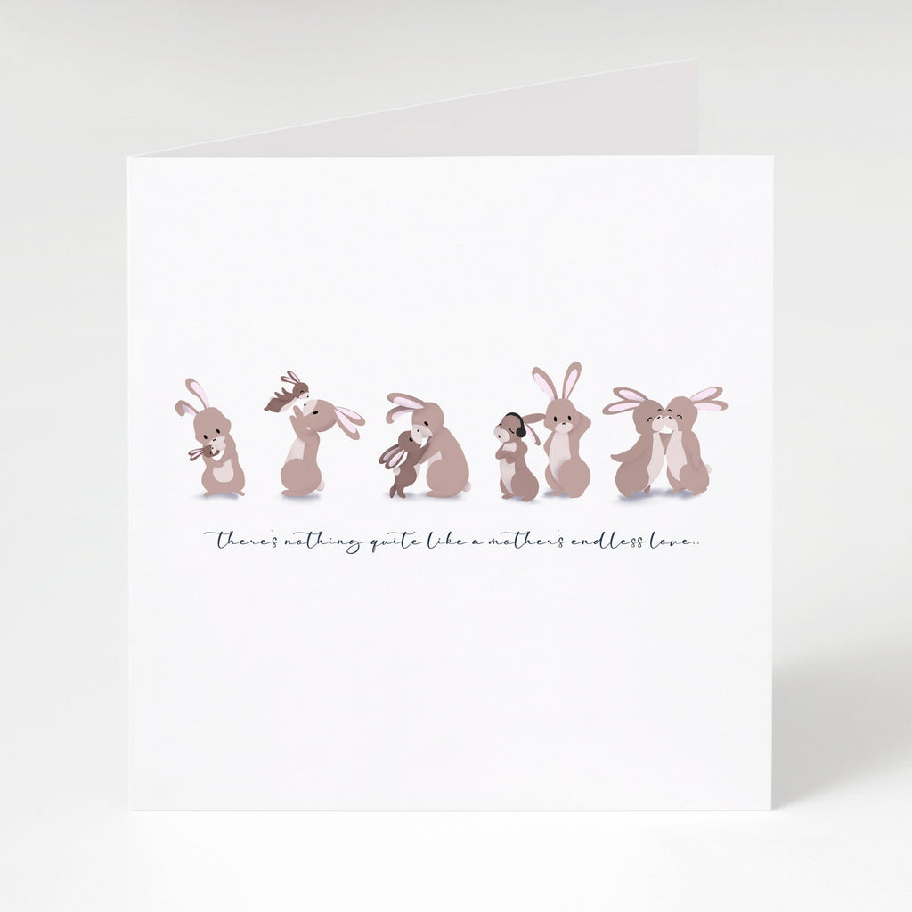 A Mother's Love Bunnies Greeting Card