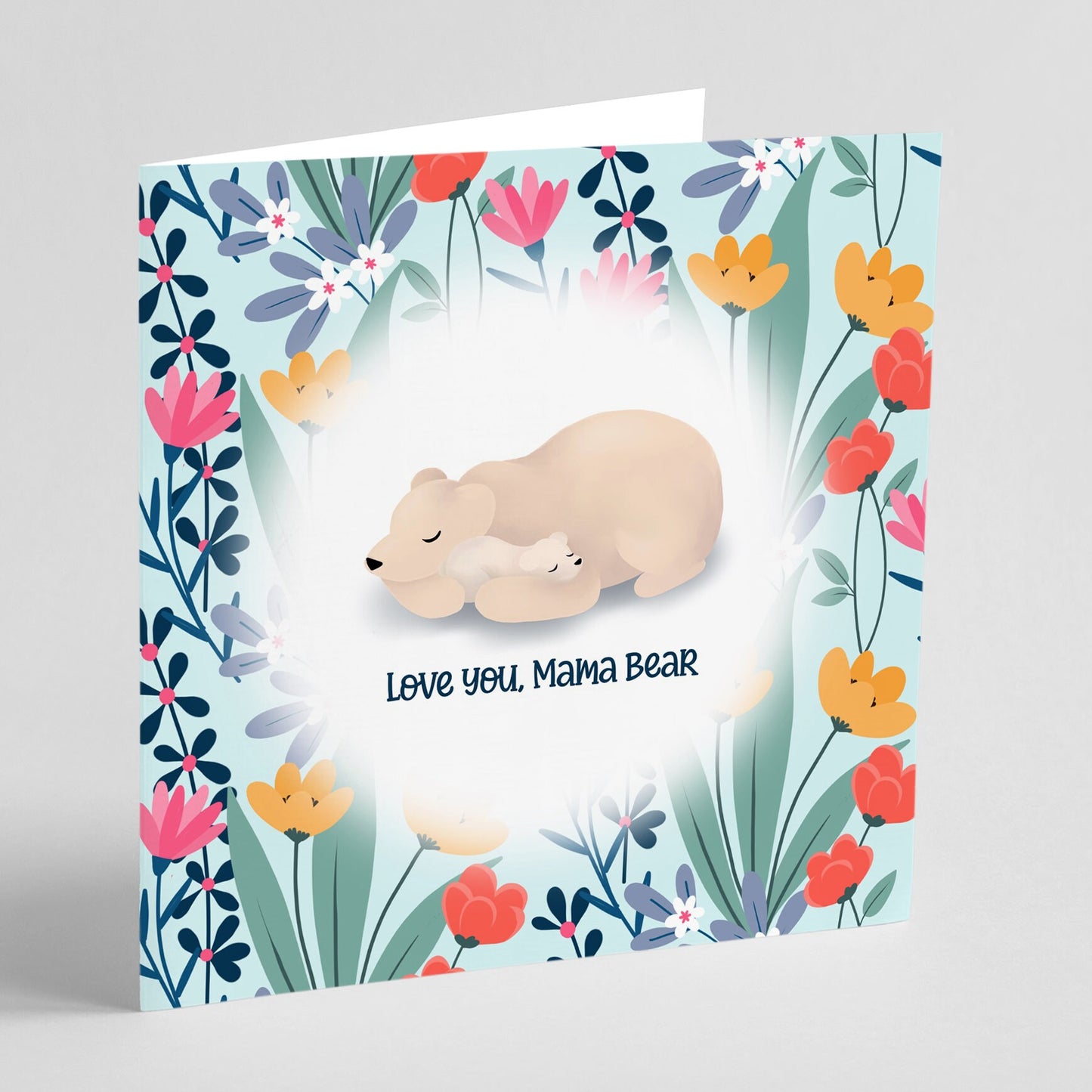 Love You Mama Bear, Sleeping - Mother's Day Greeting Card