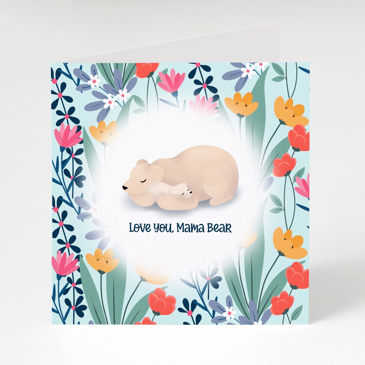 Love You Mama Bear, Sleeping - Mother's Day Greeting Card