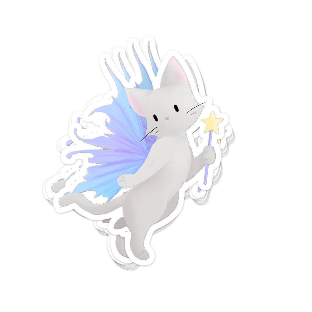 Blue Fairy Kitty II - Sticker