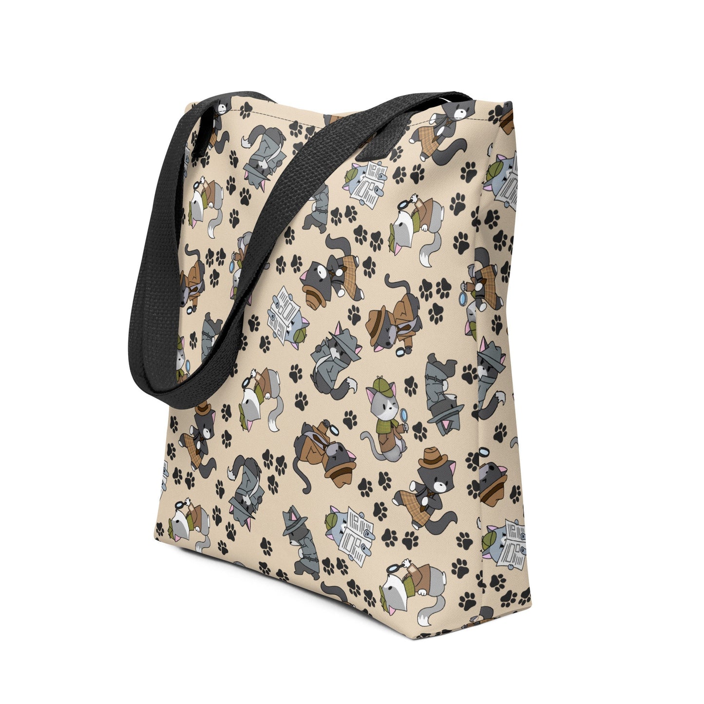 Detective Kitty Patterned - Tote bag