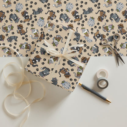 Detective Kitty - Wrapping paper sheets