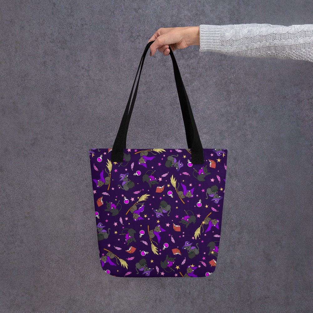 Witch Kitty Pattern - Tote bag, Halloween