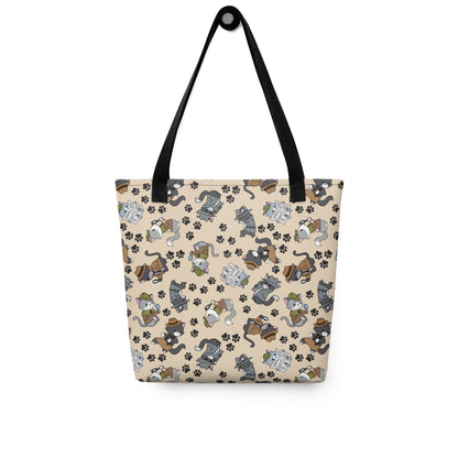 Detective Kitty Patterned - Tote bag