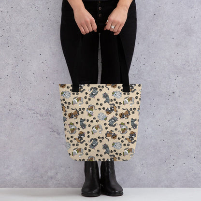 Detective Kitty Patterned - Tote bag