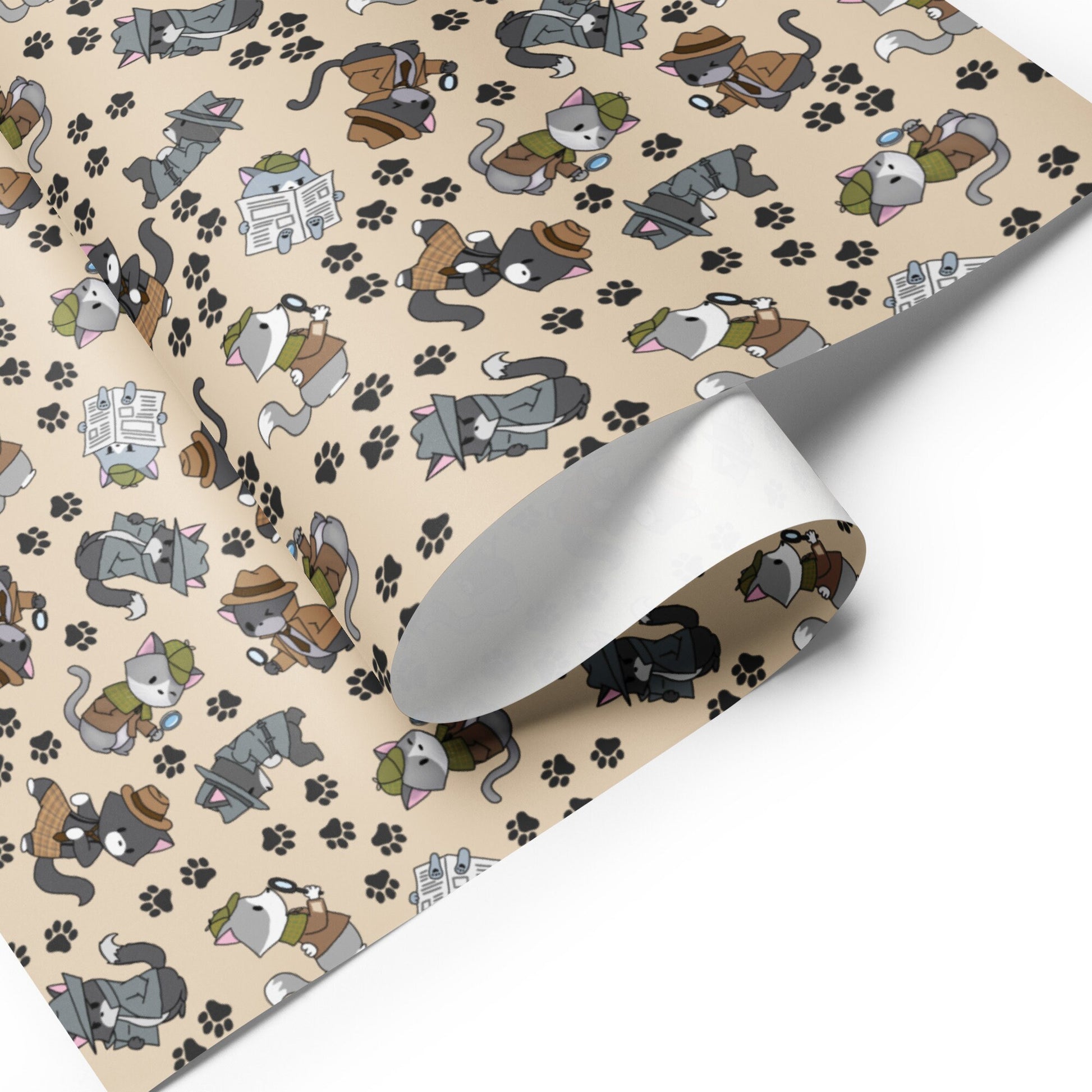 Detective Kitty - Wrapping paper sheets