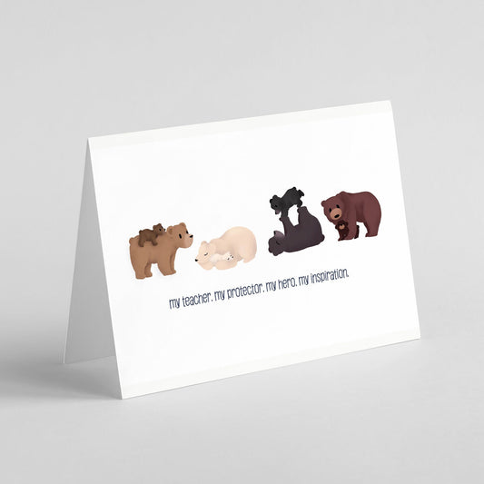 Papa Bear Fathers Day Greeting Card, Greeting Cards/Postcards, Greeting & Note Cards