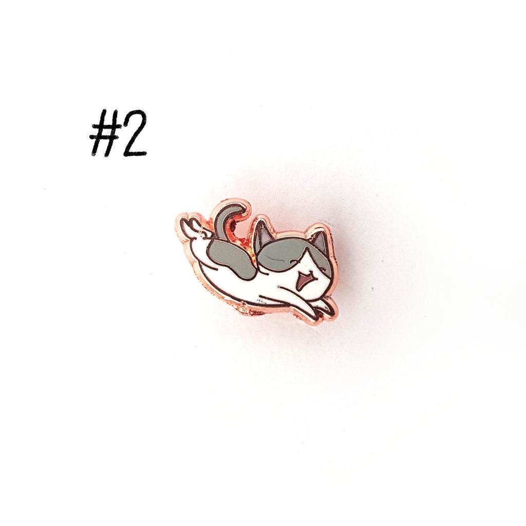 Mac the Special Needs Kitty - Tiny Enamel Pins (Set of 4), Pins, Brooches & Lapel Pins