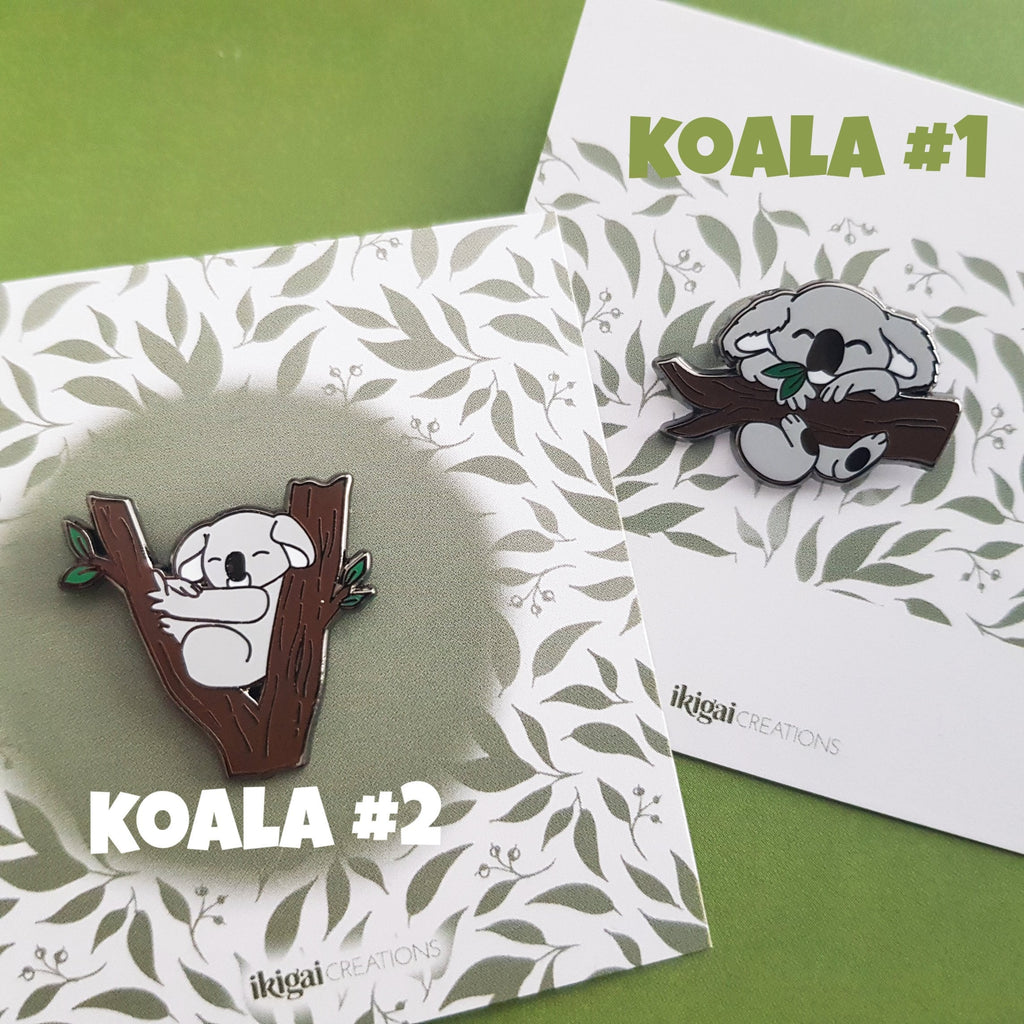 Koala in a Gum Tree - Small Enamel Pin (Australian, Australia), Pins, Brooches & Lapel Pins