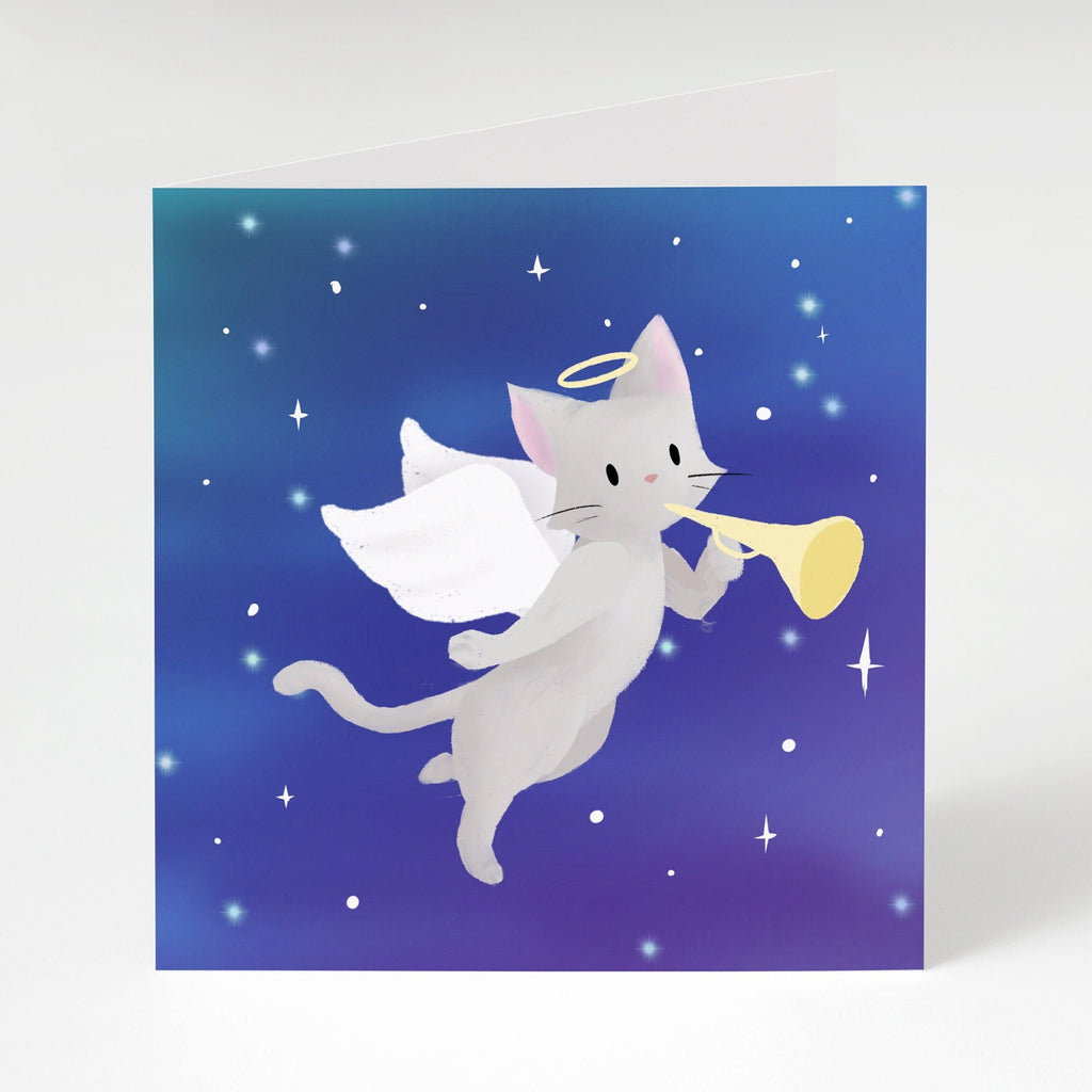 Holiday Greeting Card - Xmas Angel (Christmas Greeting Cards, Charity Christmas Card, Cute Dog Card), Greeting Cards/Postcards, Greeting & Note Cards