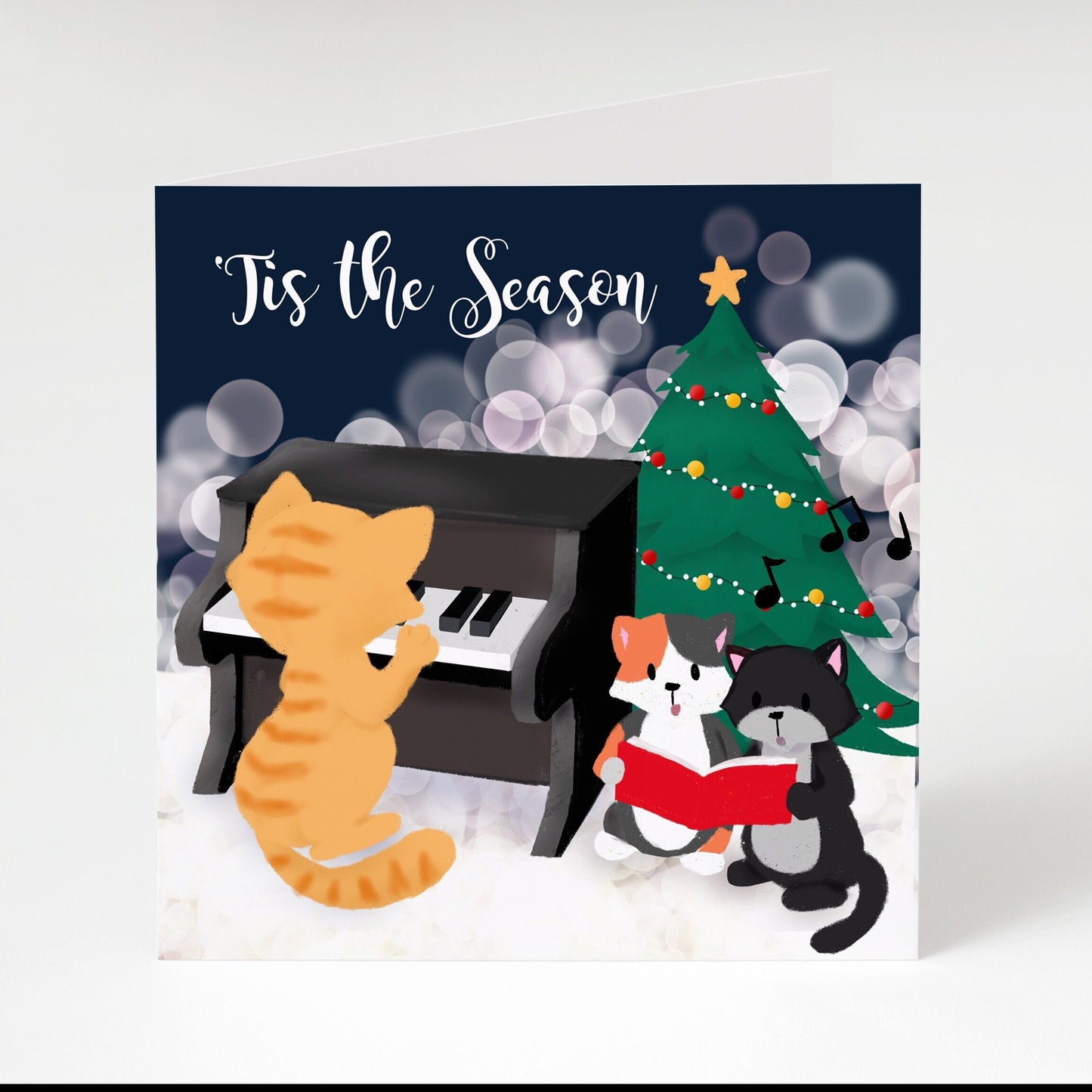 Holiday Greeting Card - Caroling Kitties (Christmas Greeting Cards, Charity Christmas Card, Cute Dog Card), Greeting Cards/Postcards, Greeting & Note Cards