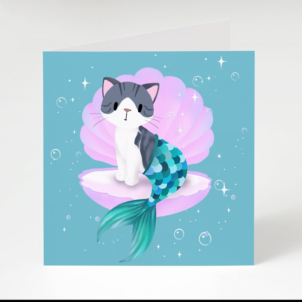 Rocky the Purrmaid - Any Occasion Greeting Card, Greeting Cards/Postcards, Greeting & Note Cards